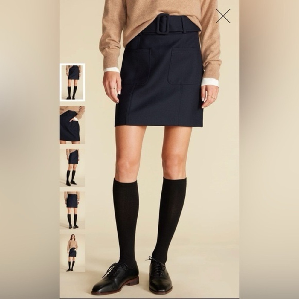 Amour Vert Ira Belted Mini Skirt